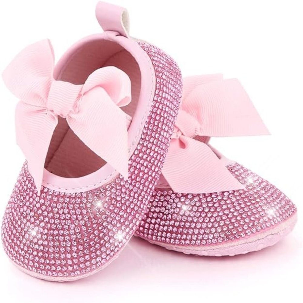 NWT Cute Sparkling Bling Swarovski Rhinestone Baby Girl Princess Shoes +…